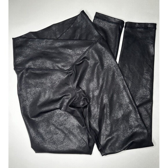Offline Aerie Faux Leather‎ The Hugger High Waisted Crackle Leggings Size Small - Picture 1 of 9